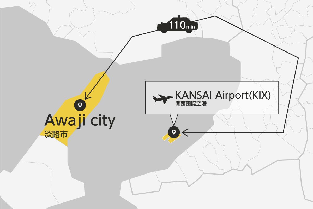 Kansai Airport and Awaji City Private Transfer