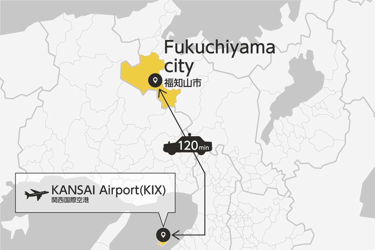 Kansai Airport and Fukuchiyama City Private Transfer
