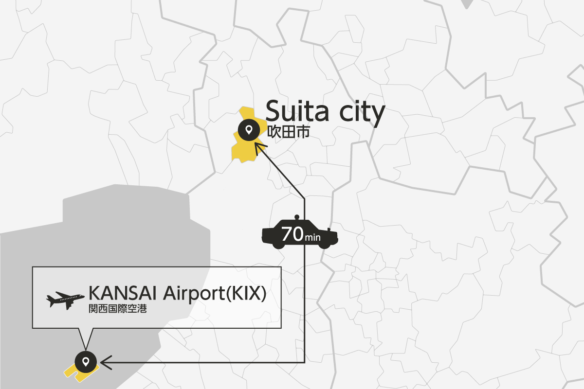 Kansai Airport and Suita City Private Transfer