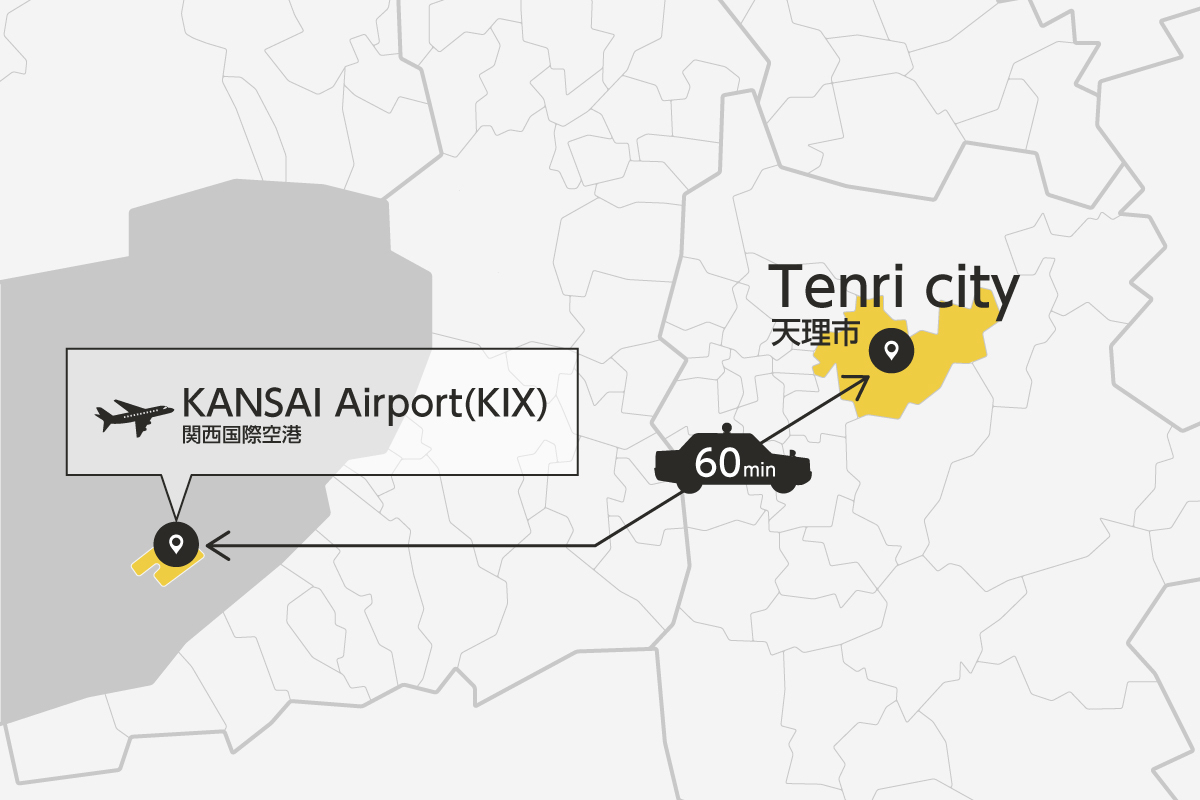 Kansai Airport and Tenri City Private Transfer
