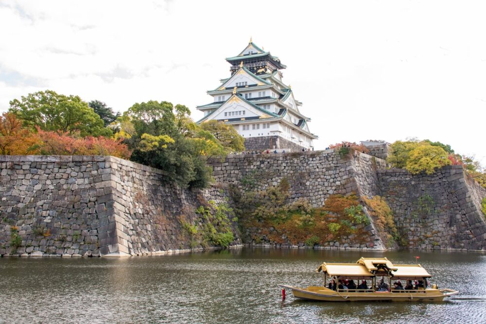 Osaka Castle Gozabune cruising on the moat