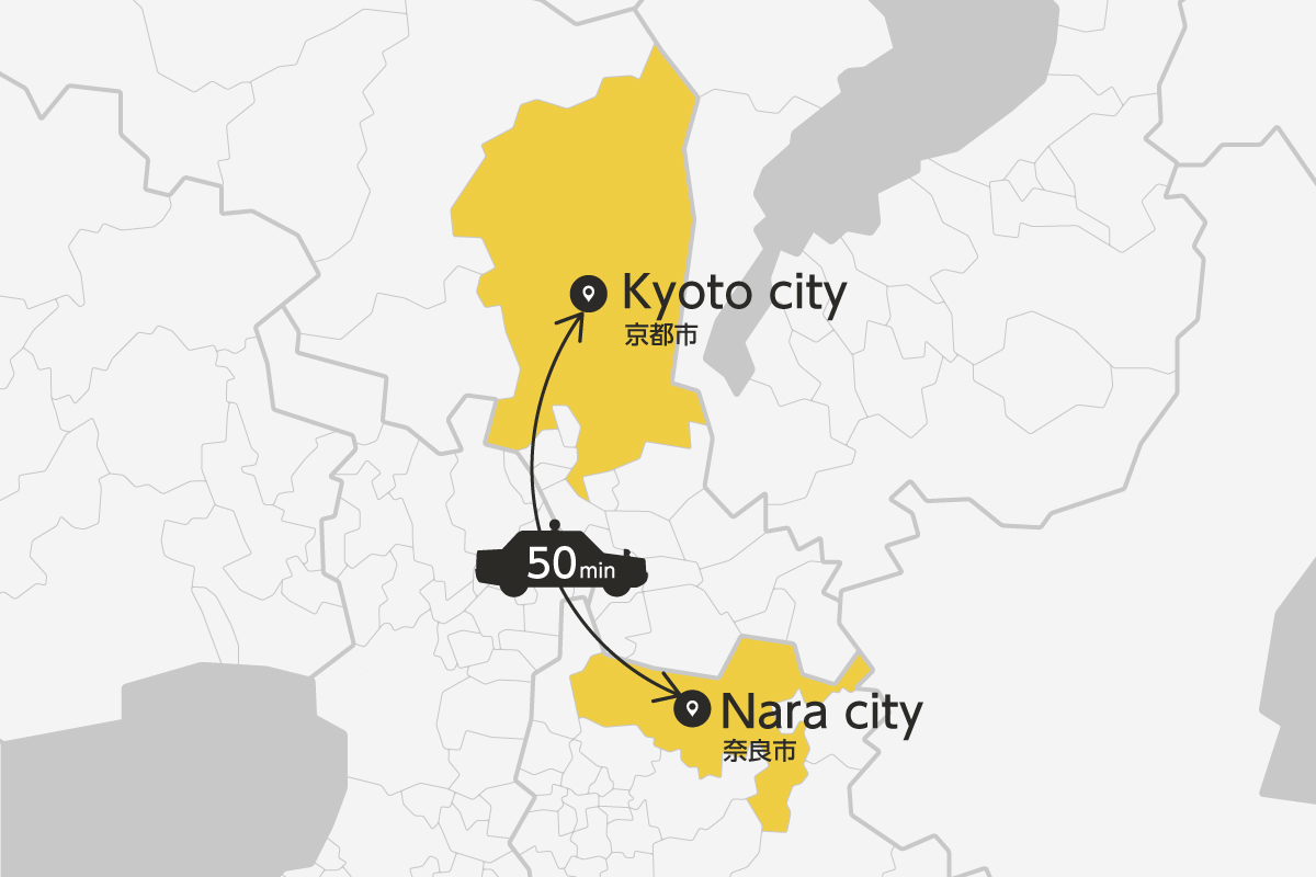 Kyoto City and Nara City Private Transfer