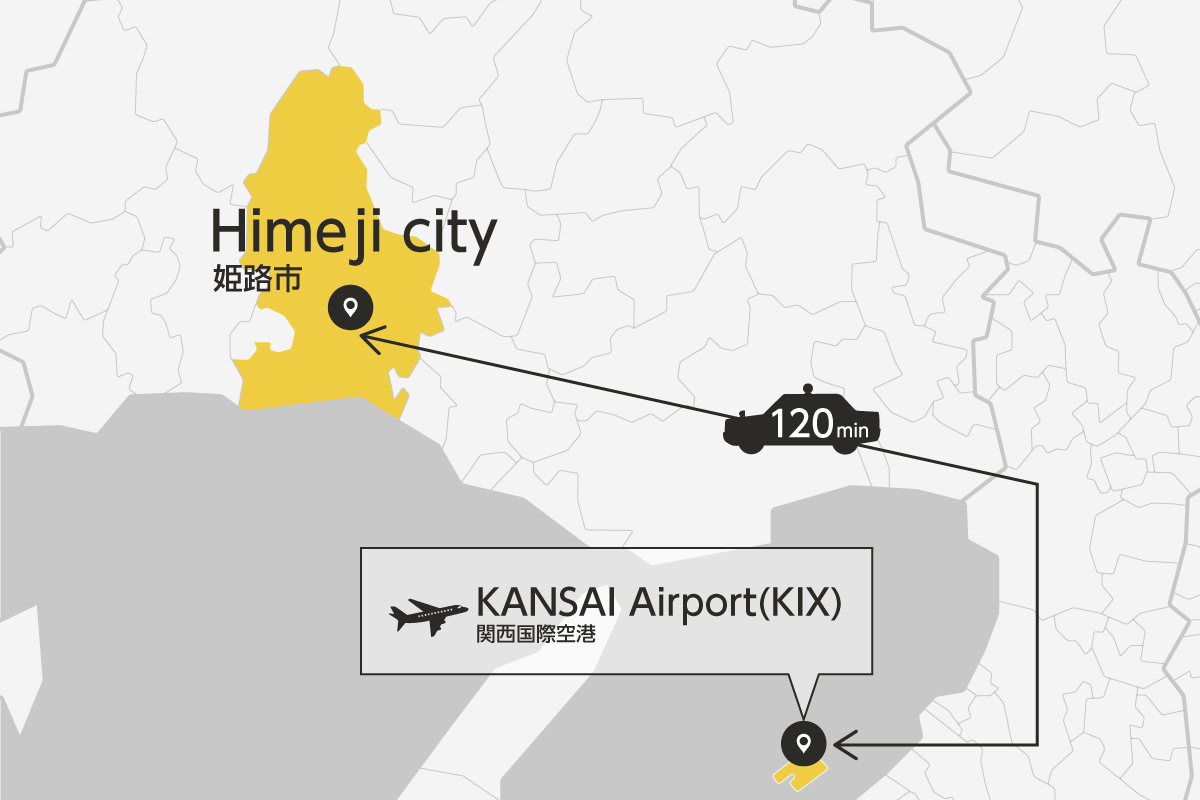 Kansai Airport and Himeji City Private Transfer