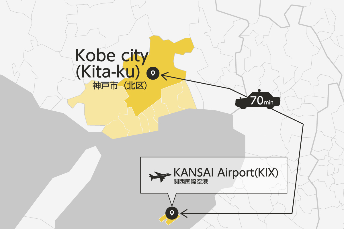 Kansai Airport and Arima Onsen Private Transfer