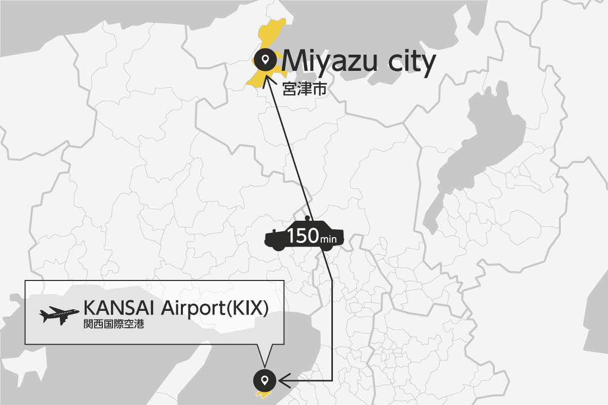 Kansai Airport and Miyazu City Private Transfer