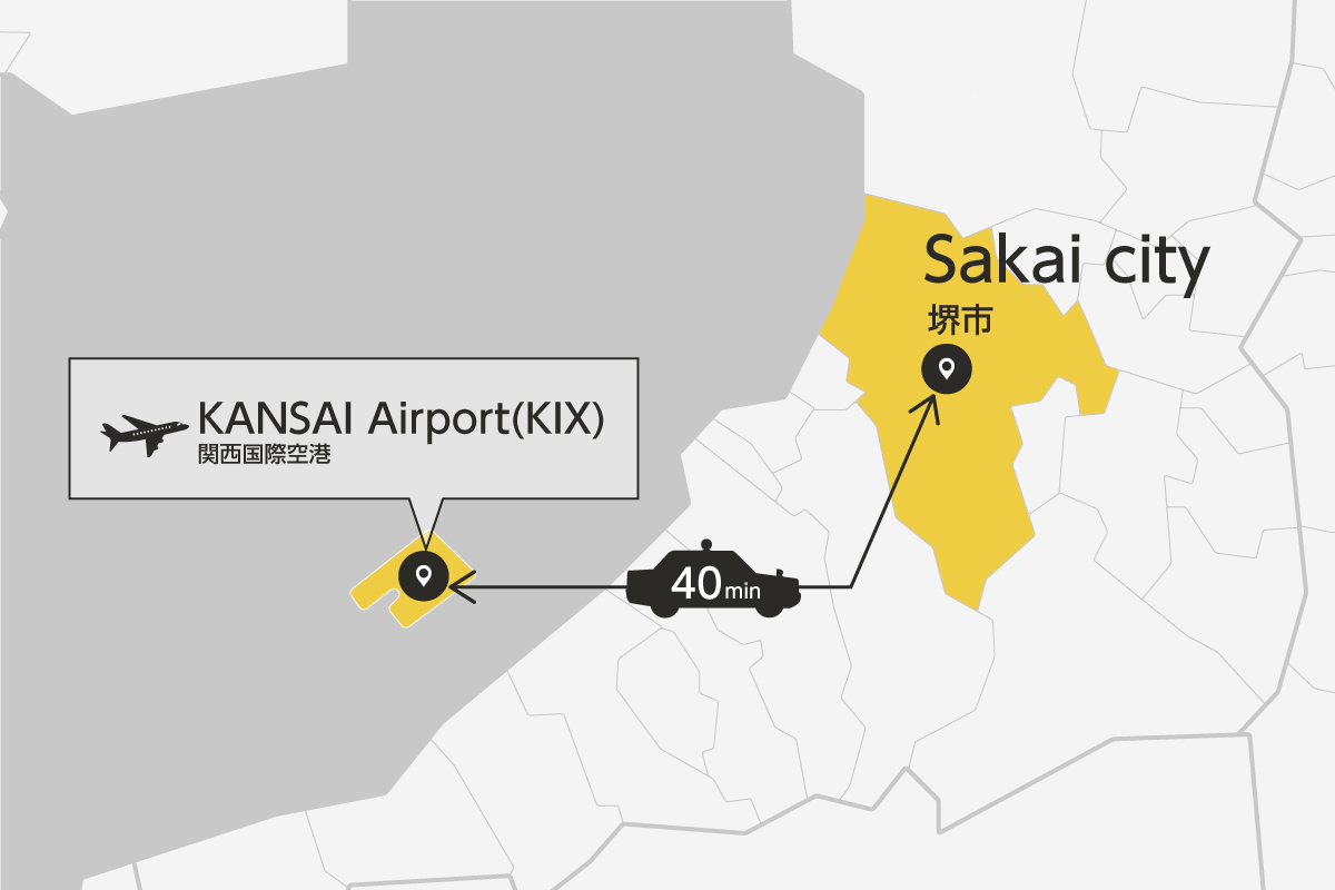 Kansai Airport and Sakai City Private Transfer