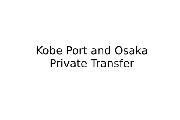 Kobe port terminal from/to Osaka Private Transfer
