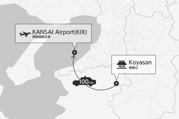 Koyasan to Kansai Airport Private Transfer